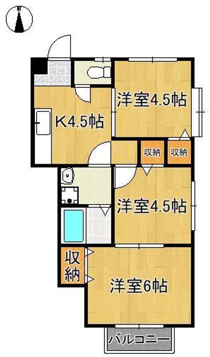 レジデンスTAKAKI A棟の間取り