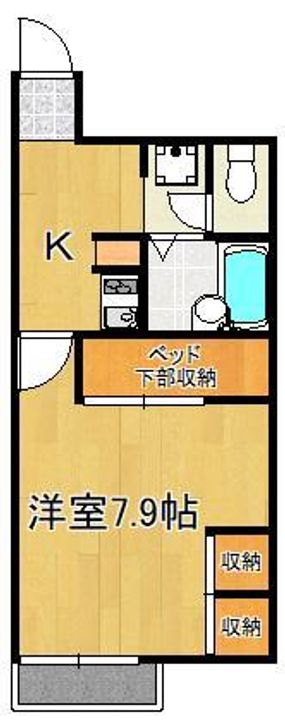 レオパレスレシエージュ本城東の間取り