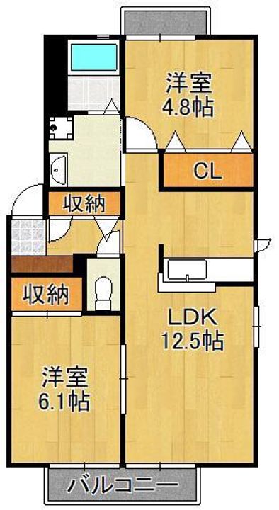 ディアス芦屋Aの間取り