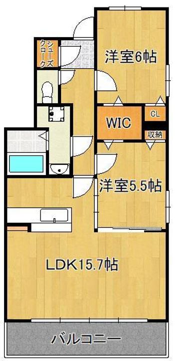 グレイス早川Ⅱの間取り