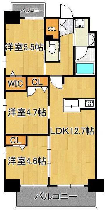 コンダクトレジデンスHIBIKINOの間取り