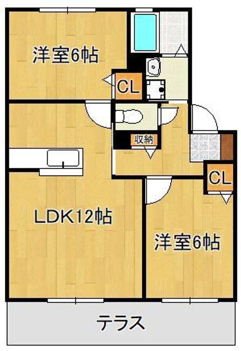 ヴィラ響B棟の間取り