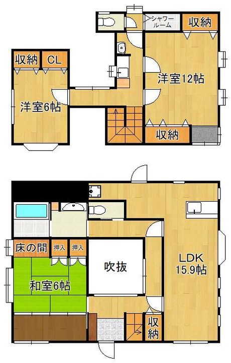 福岡県遠賀郡遠賀町田園2丁目(一戸建)の賃貸物件の間取り