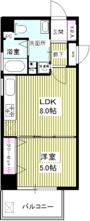 ORYZA三条西洞院703号室の間取り