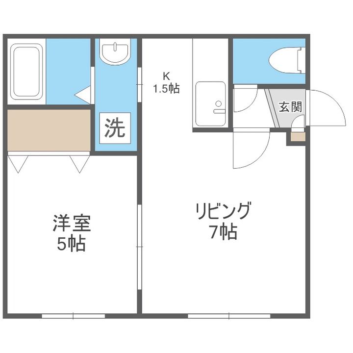 サザンヒルズ壱番館201の間取り