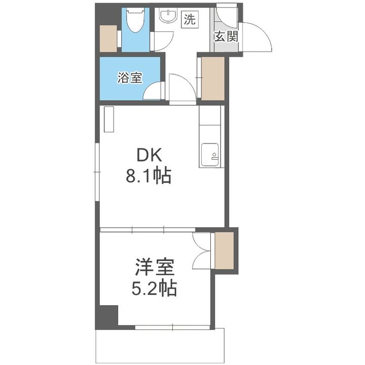 ノースパレス栄通201の間取り