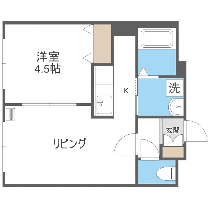 ヴィラメゾン菊水6条203の間取り
