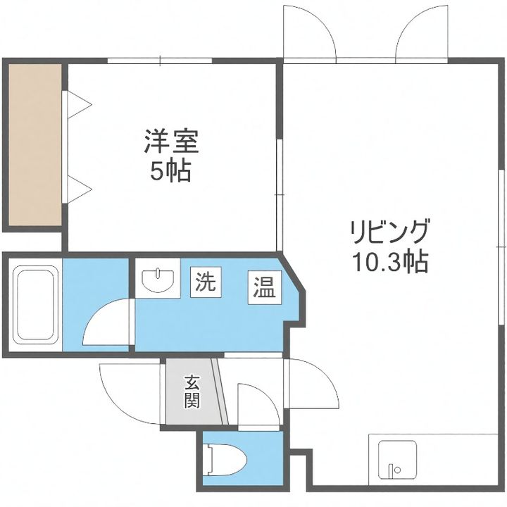 グリュックス・クレー平岸壱番館301の間取り