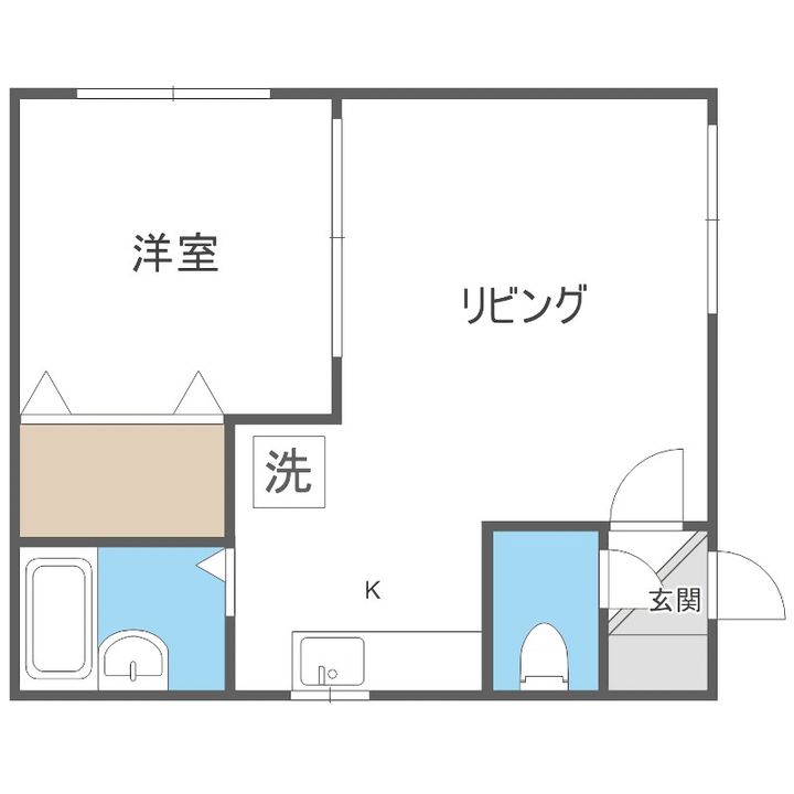 シャネル平岸302の間取り