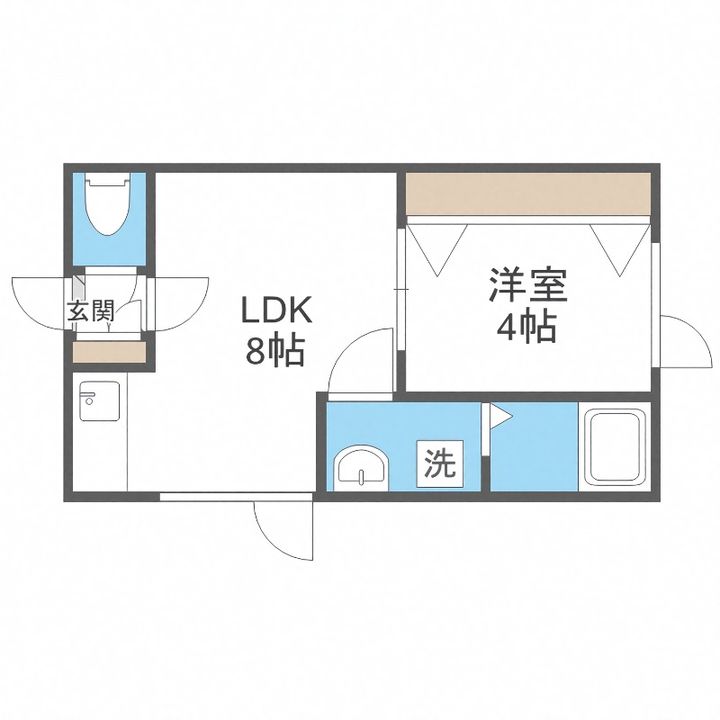 西岡ベストフラット302の間取り