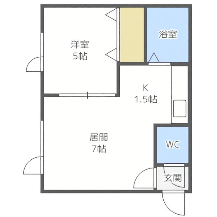 コアライズ弐番館201の間取り