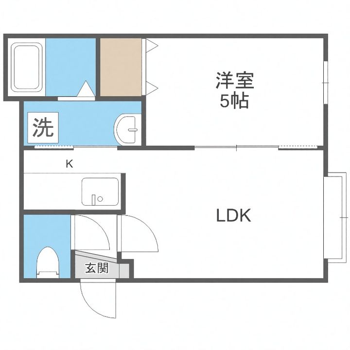 ラポール月寒公園206の間取り