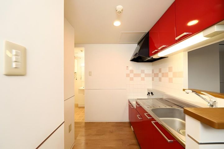 ワンダーハイム中の島301のキッチン