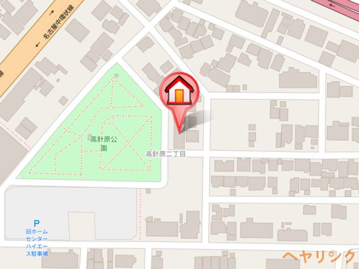 パークハイツ原の地図