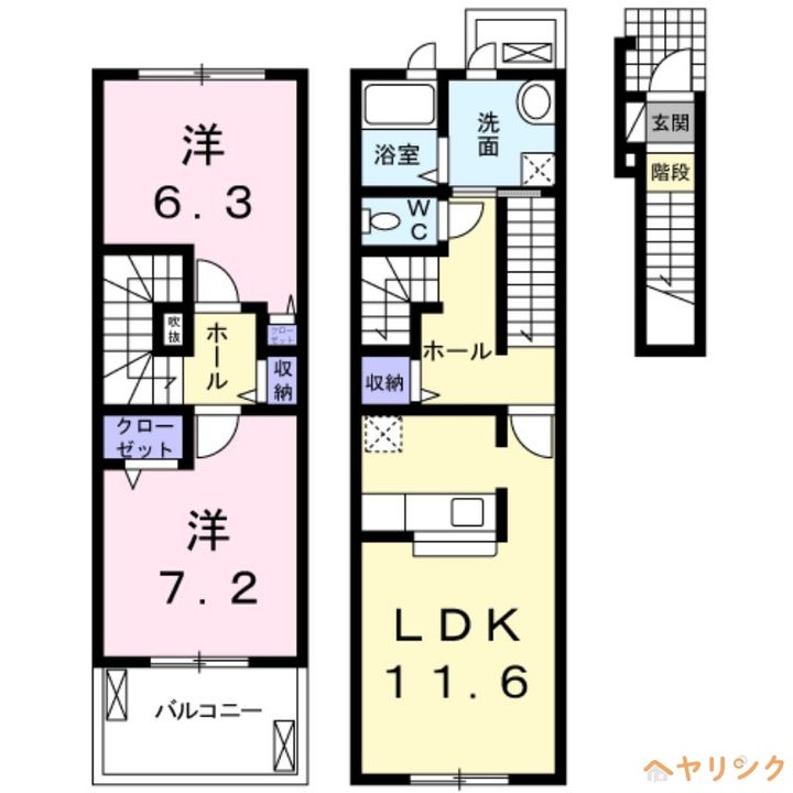 エボルシオン東光 Bの間取り