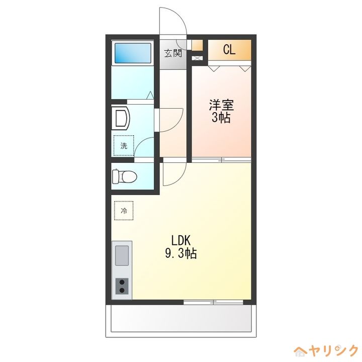 クラウド鳥羽見の間取り