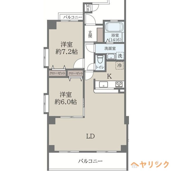 ソシア楠乃木203の間取り