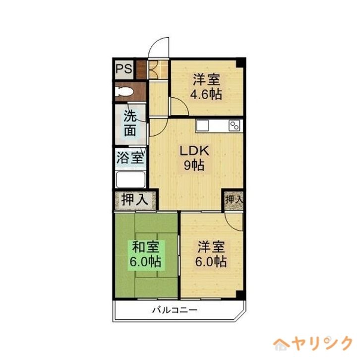 ヒルズ平和ヶ丘5Dの間取り