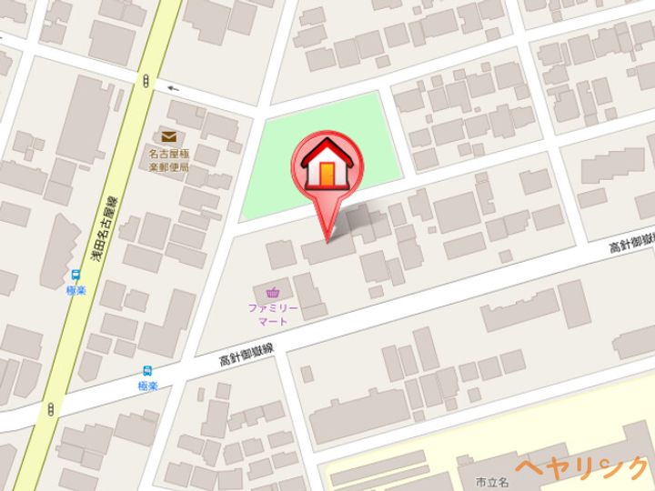 めぞん極楽の地図