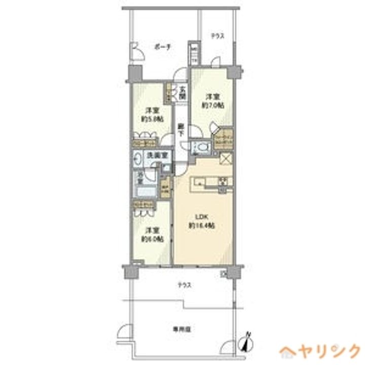 プラウド星ヶ丘の間取り