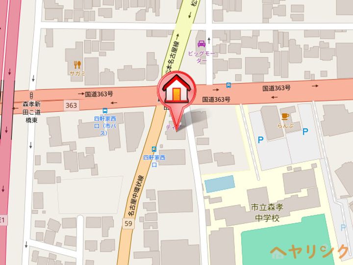 パレスロゼの地図