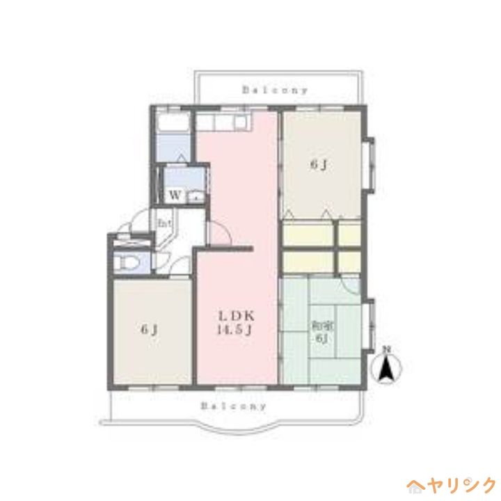 ガーデンハイツB棟の間取り