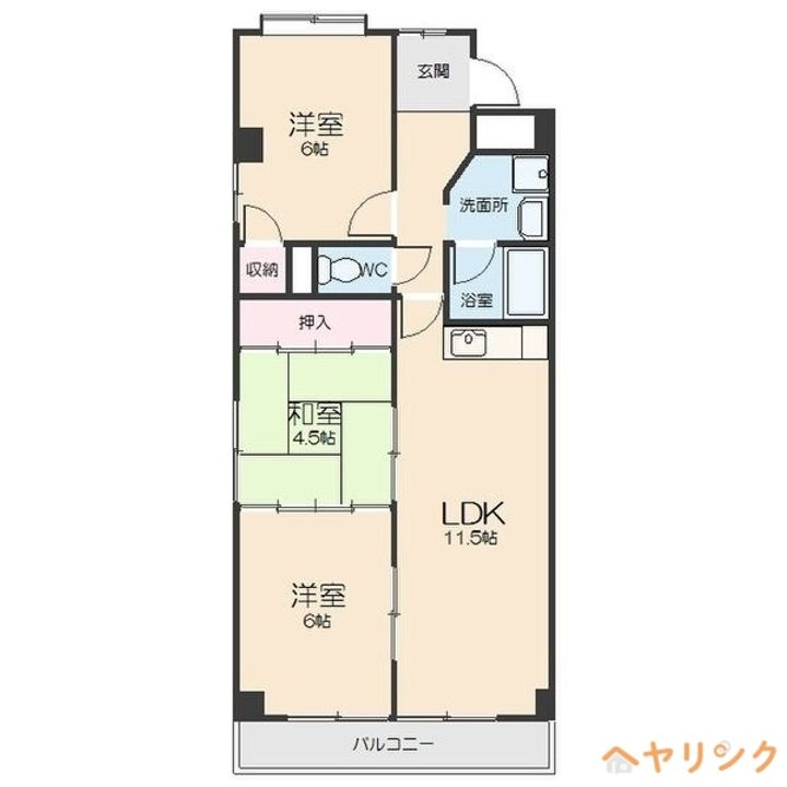 オオタ上菅ビル105の間取り