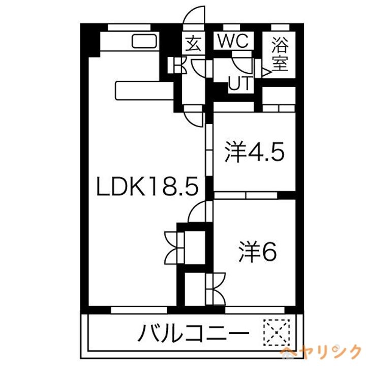 プリミエール平和ヶ丘505の間取り