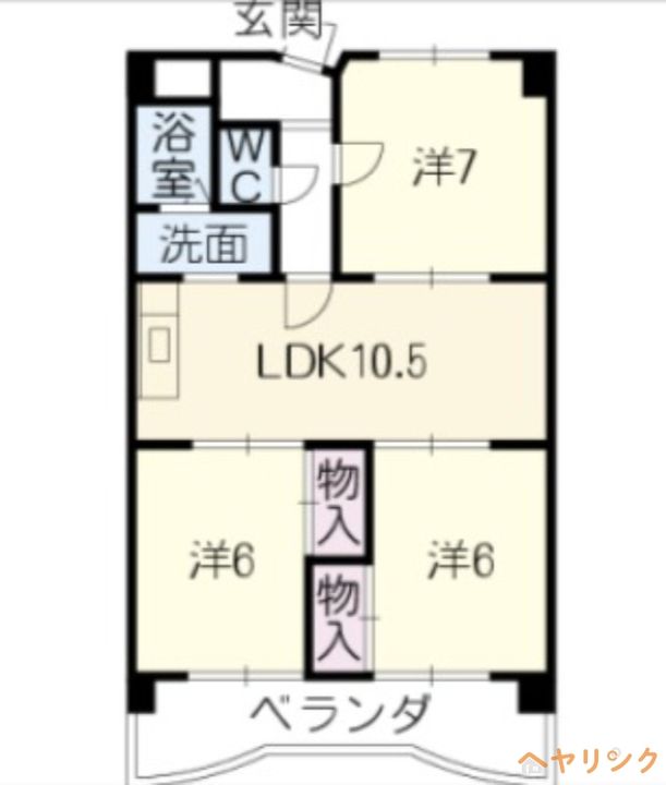 牧の原マンション102の間取り