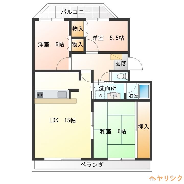 クレスト壱番館3Cの間取り