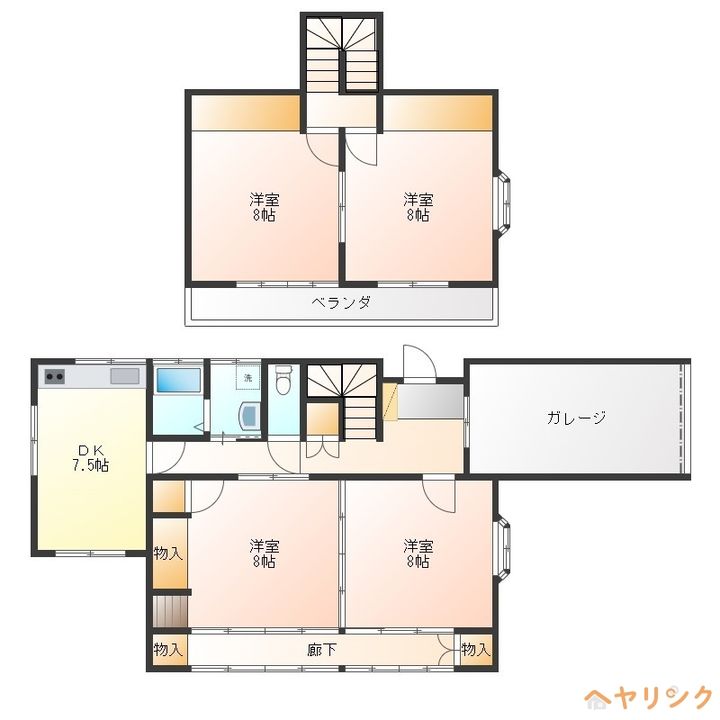 愛知県日進市岩藤町一ノ井(一戸建)の賃貸物件1の間取り