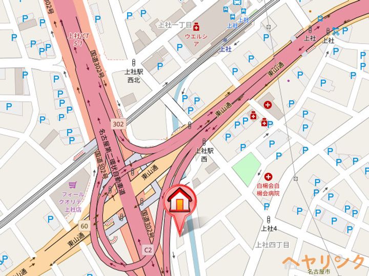 S-FORT上社(旧サムティ上社)705の地図