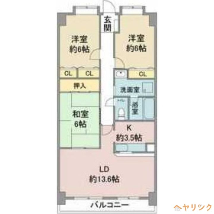 リーフマンション グランディア603の間取り