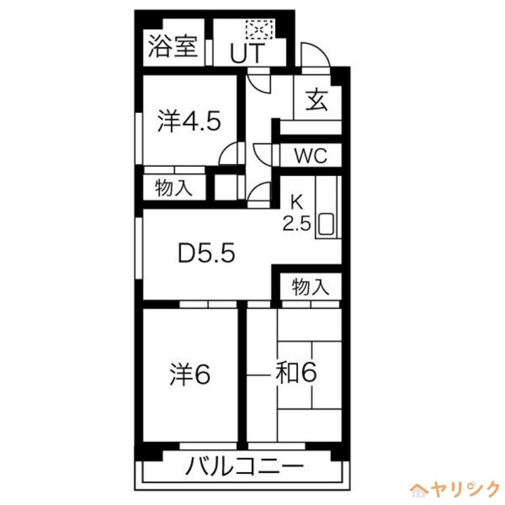 サンハイツ富が丘501の間取り