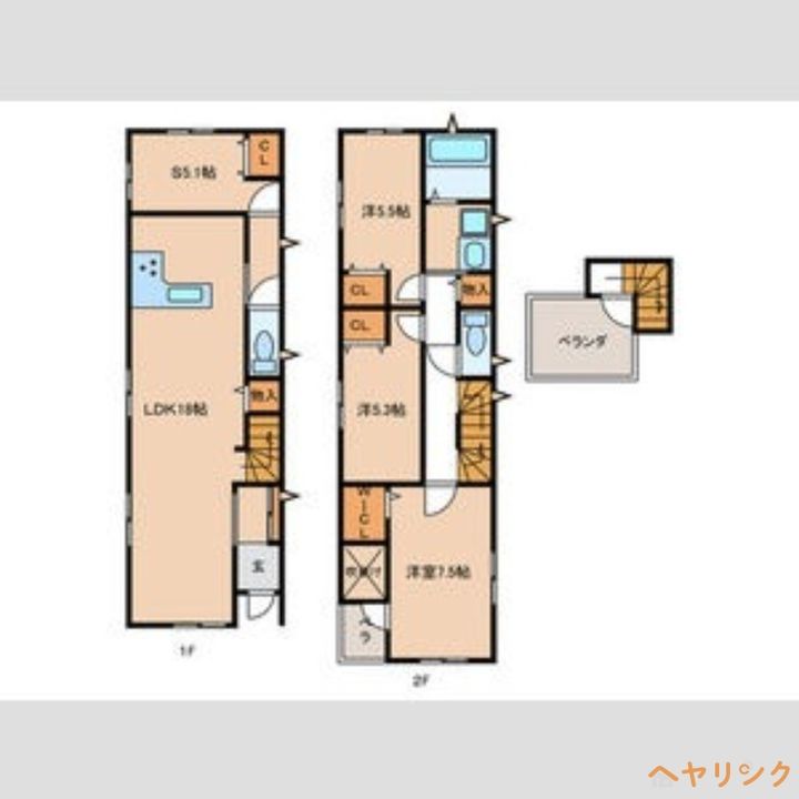 愛知県名古屋市守山区川北町(一戸建)の賃貸物件1の間取り