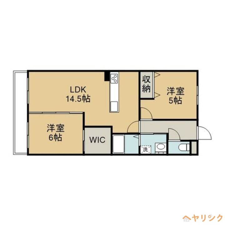 日比野ハイツの間取り