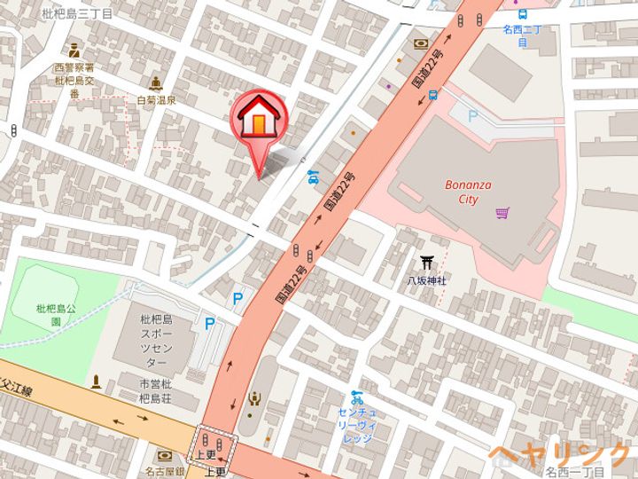 Glanz栄生の地図