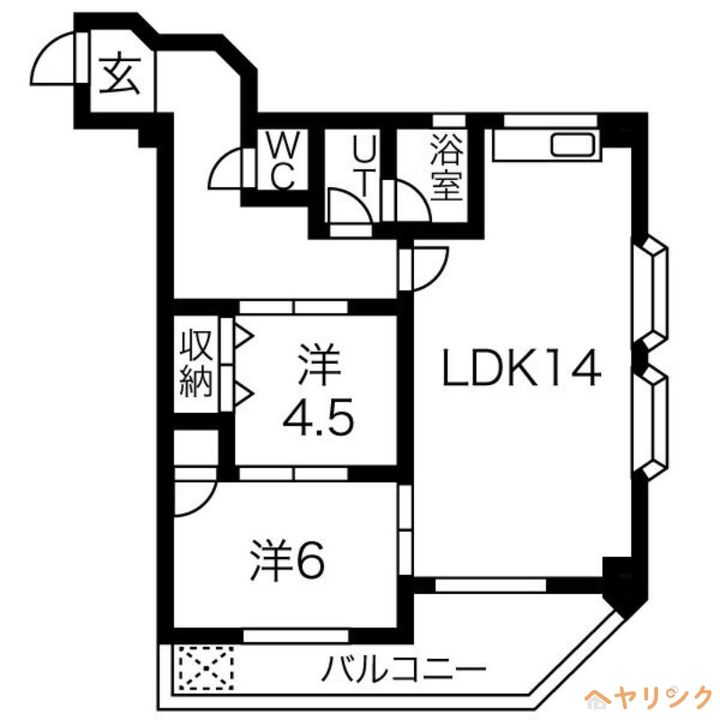 アートスクエア3Aの間取り