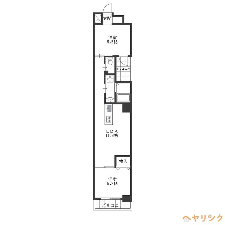 亀島マンション(仮)の間取り