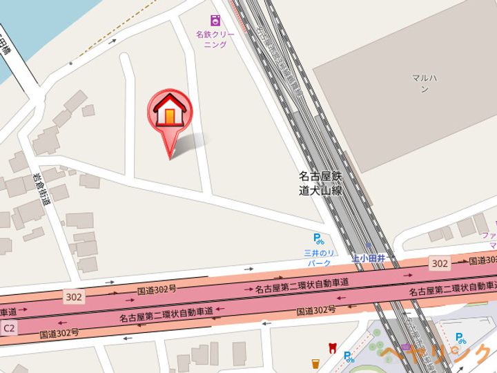 Villa上小田井壱番館の地図