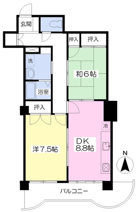 ビッグユー302の間取り