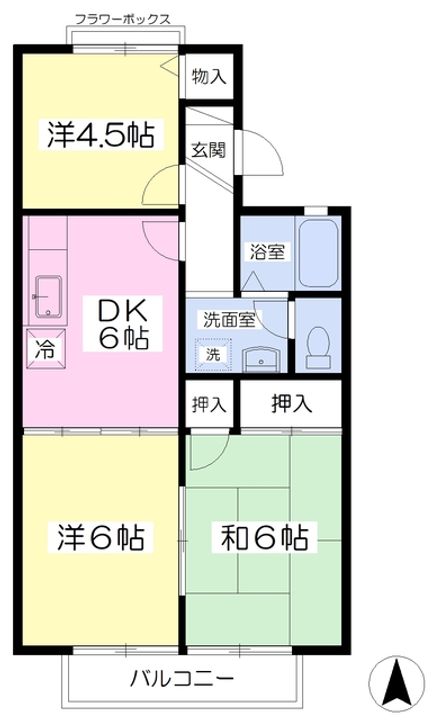 グリーンライフ202の間取り
