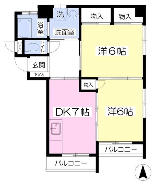 河野マンション401の間取り
