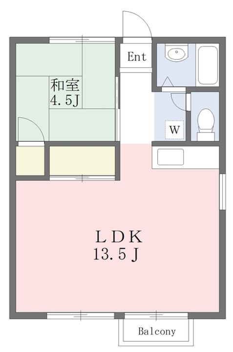 コーポ春永C棟201の間取り