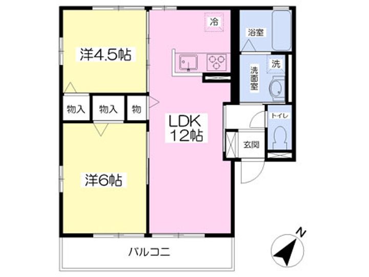 トリニティ・アークB101の間取り