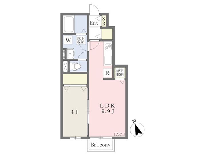 ファミユ二軒茶屋103の間取り