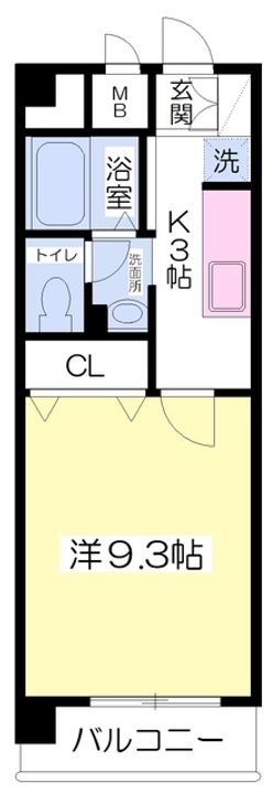 フォルテ竹原407の間取り