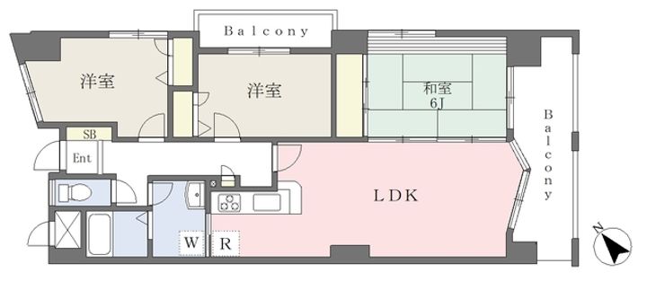 セカンド・レオ守恒402の間取り