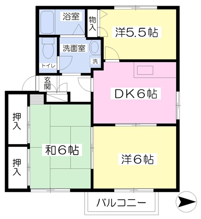 ア・ラ・モード鷹子A202の間取り