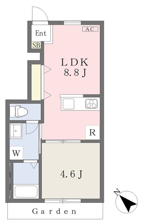 EARL’S COURT東温Ⅰ105の間取り